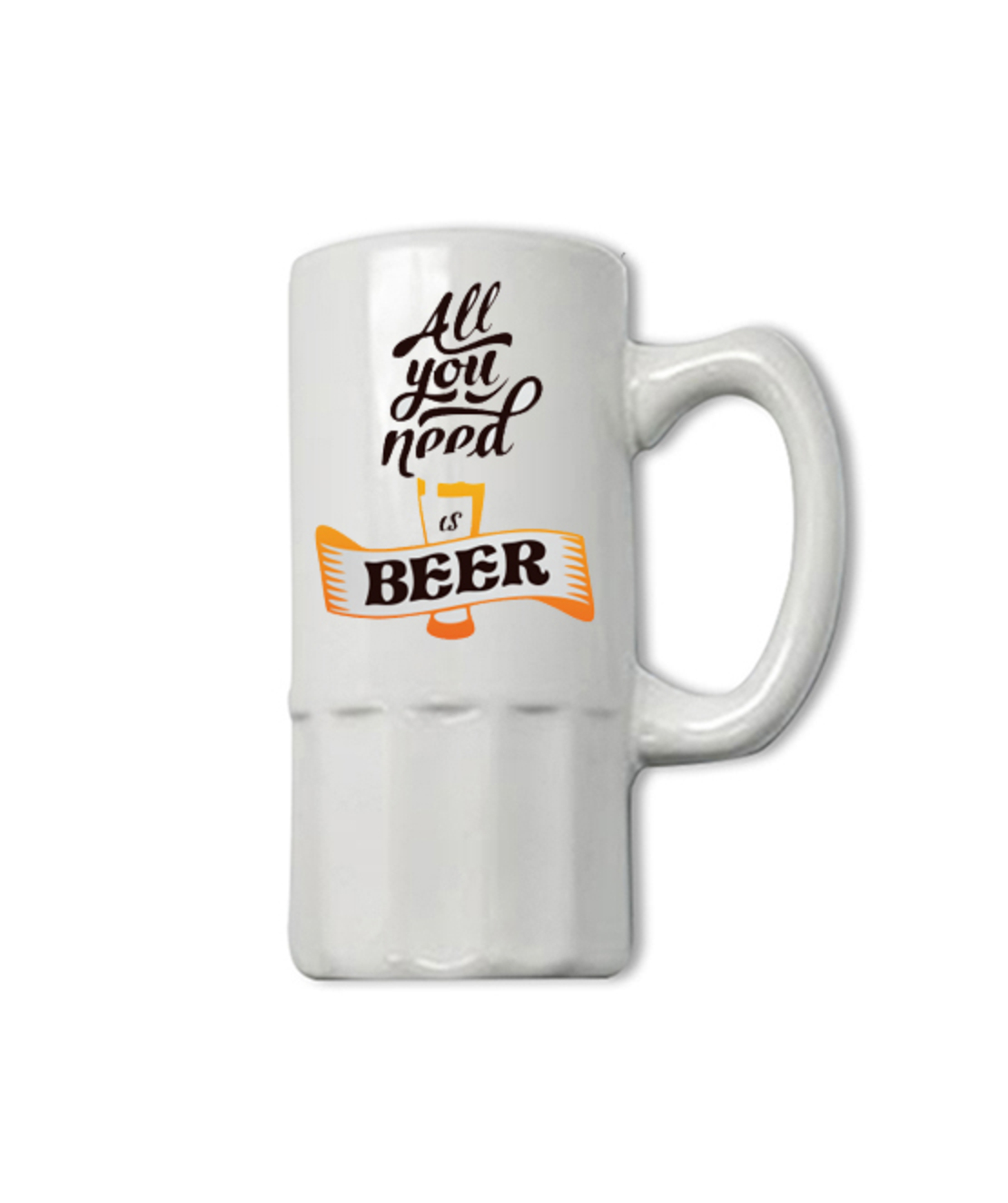 הדפסה על ספל בירה.