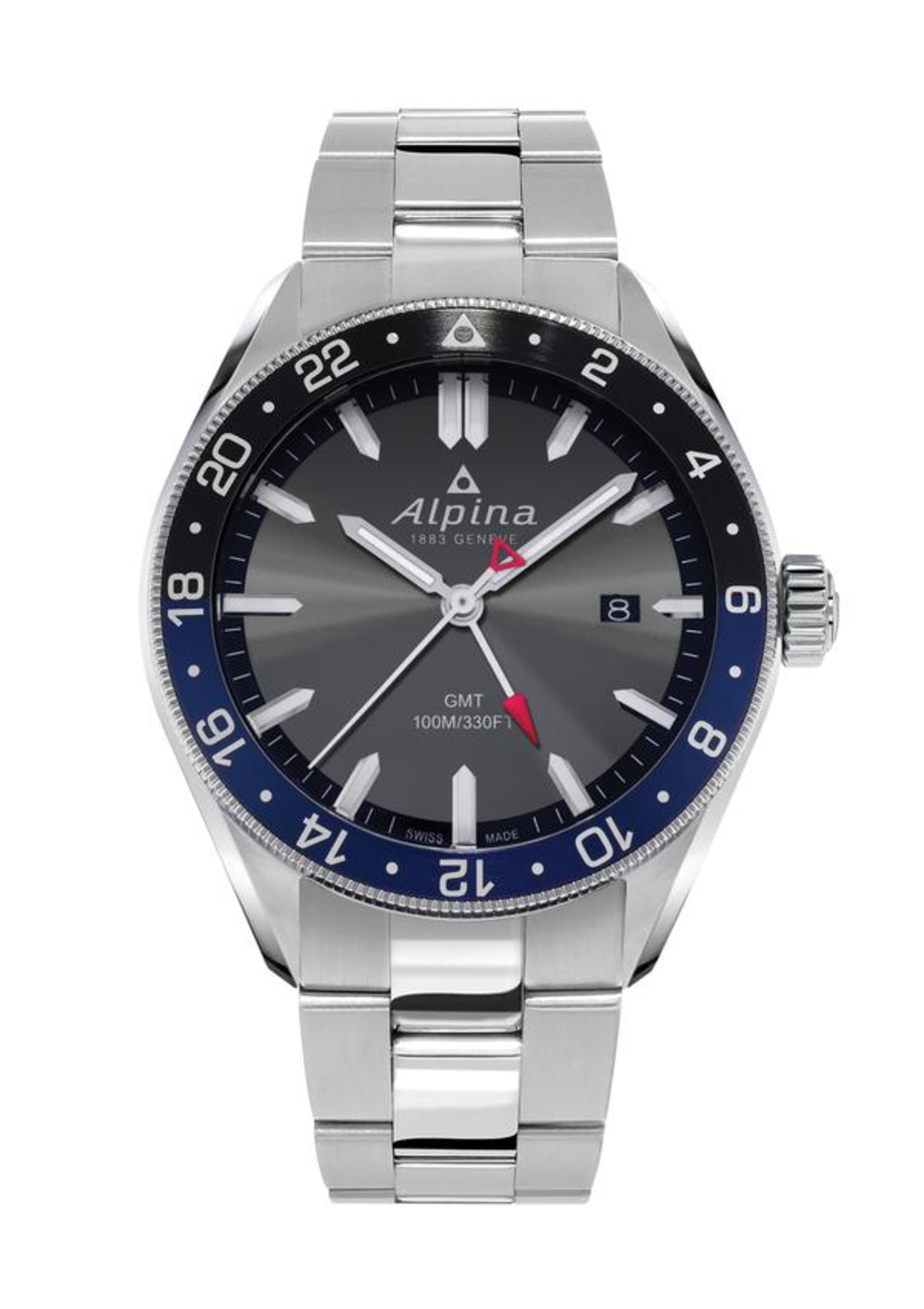שעון Alpine Alpiner Quartz  GMT Dark Grey Bracelet