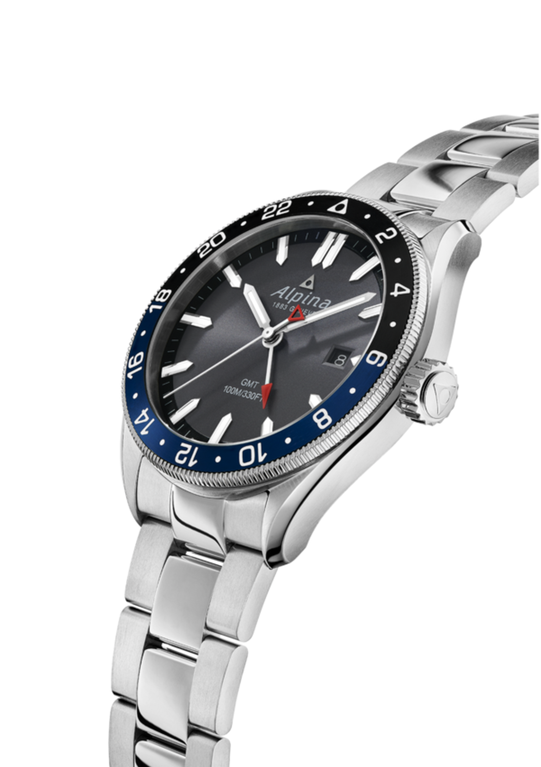 שעון Alpine Alpiner Quartz  GMT Dark Grey Bracelet