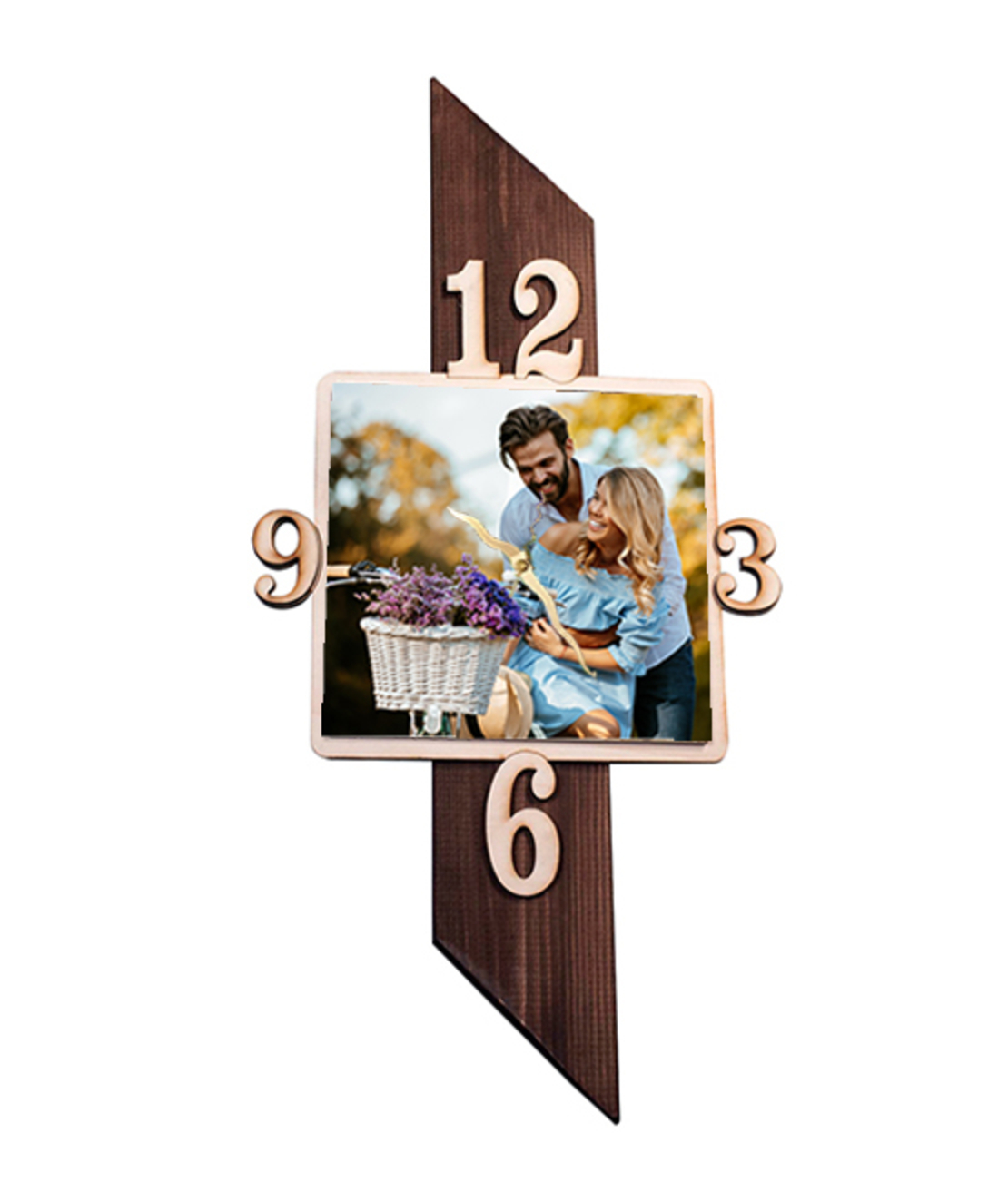 הדפסה על שעון עמוד עץ בצורת ריבוע