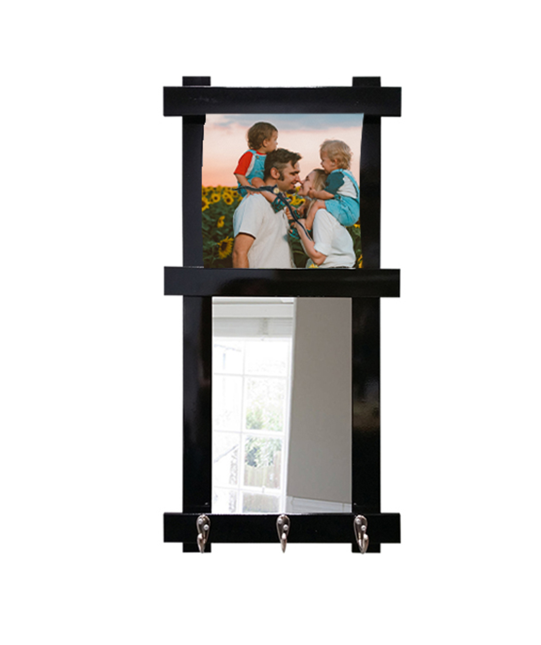 הדפסה על שעון מהודר עם מראה ו-3 קולבים