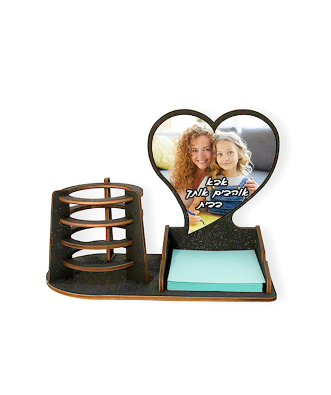 הדפסה על מעמד ממו בצורת לב