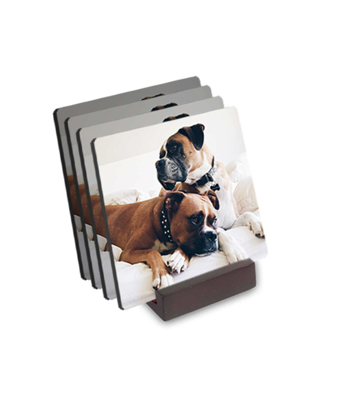 סט 4 תחתיות ריבוע + מעמד