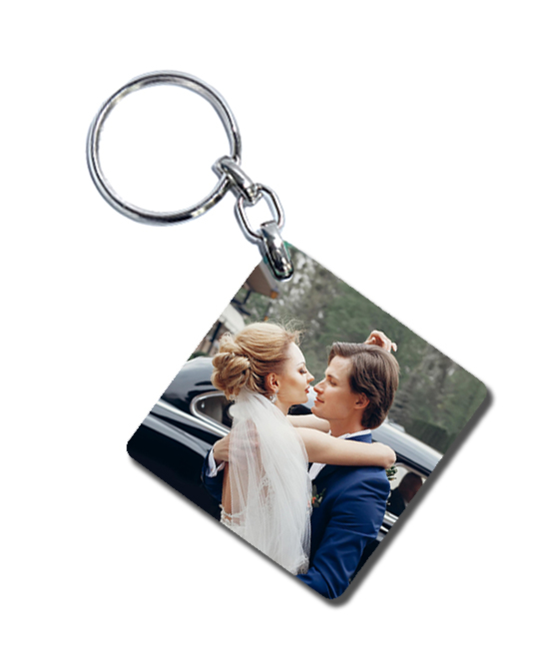 הדפסה על מחזיק מפתחות ריבוע