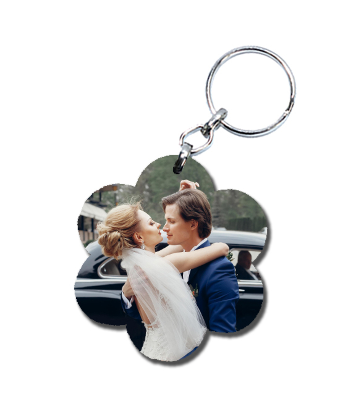 הדפסה על מחזיק מפתחות פרח