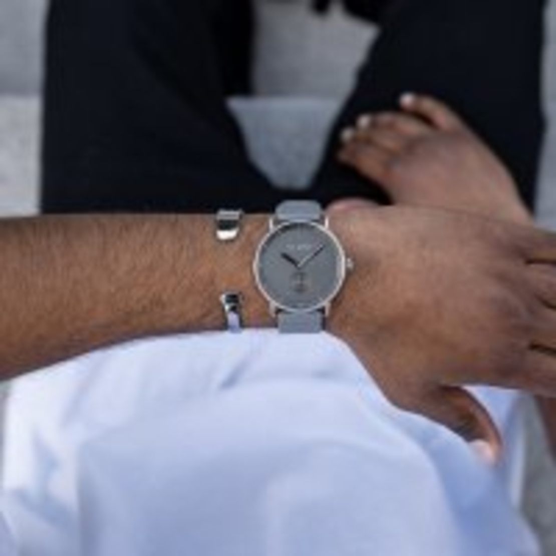 Watch Breakwater Iron Grey Silver Leather Light Grey PH-BW-S-IG-58