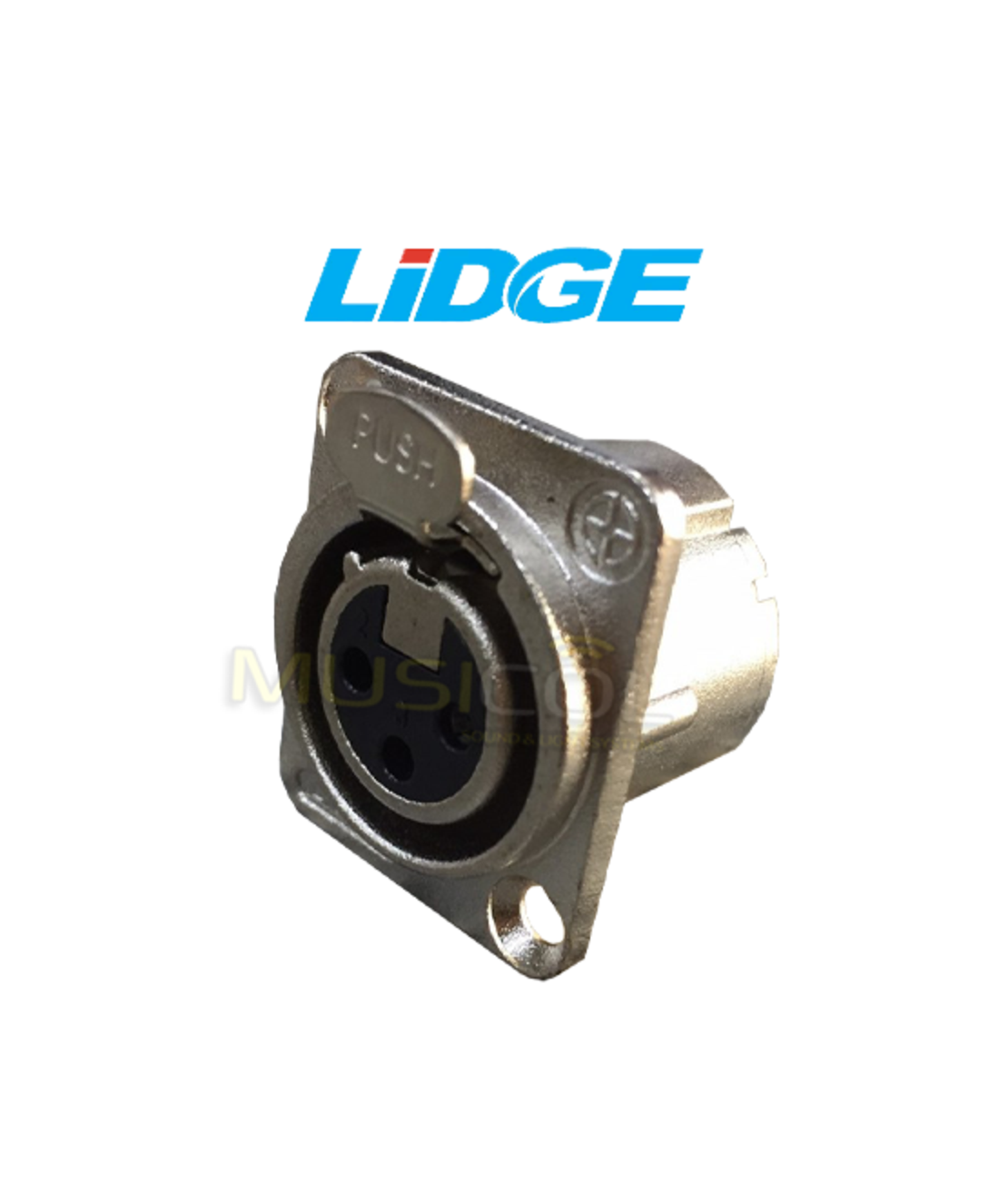 מחבר XLR זכר לפנל LIDGE YM048C