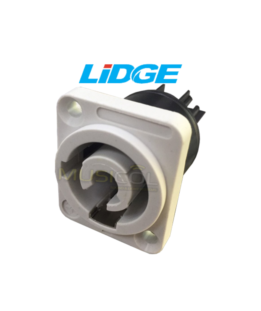 מחבר POWER-CONNECTOR לפנל לבן LIDGE LS-3MP