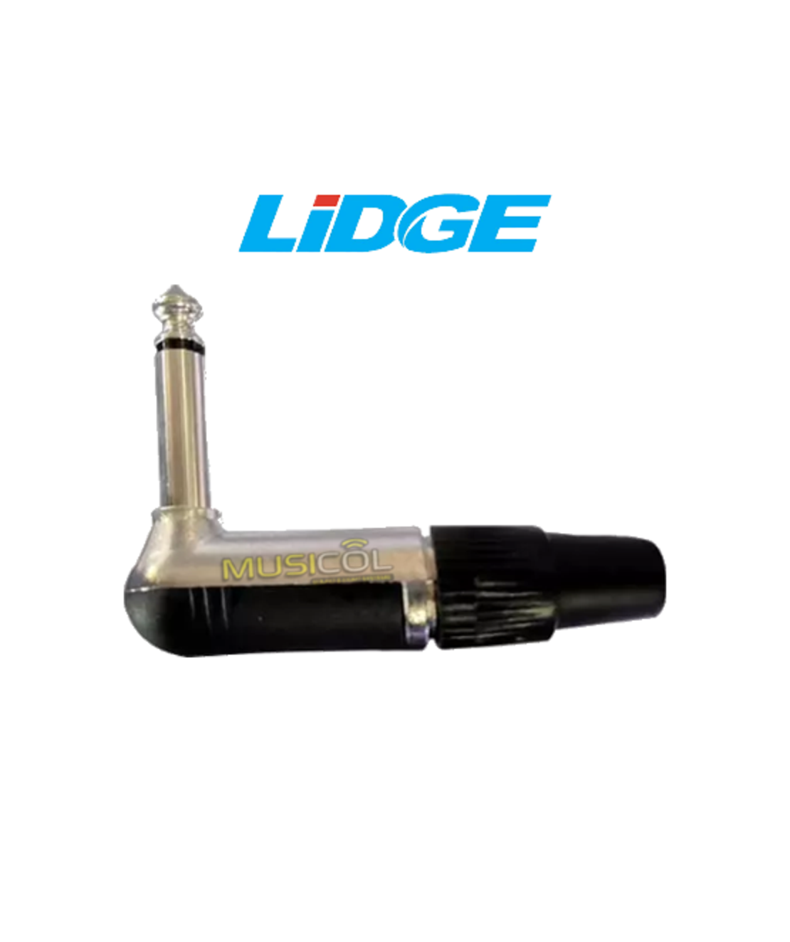 מחבר 90 מעלות איכותי PL 6.3MM מונו לכבל LIDGE YM178