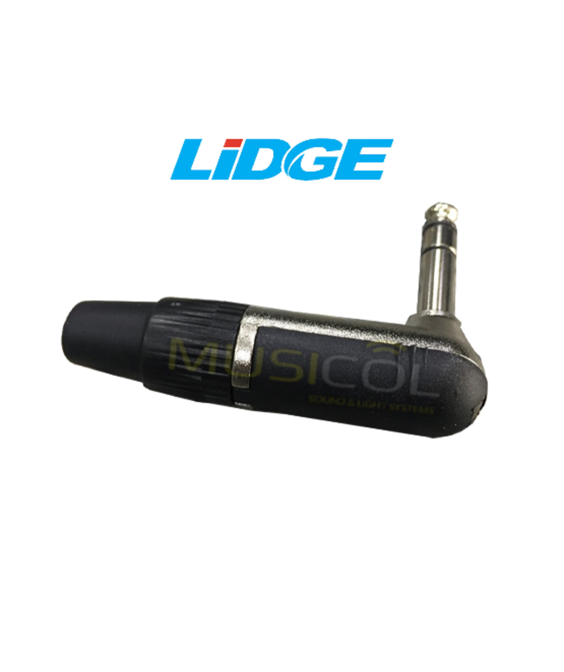מחבר 90 מעלות איכותי PL 6.3MM סטריאו לכבל LIDGE YM178A