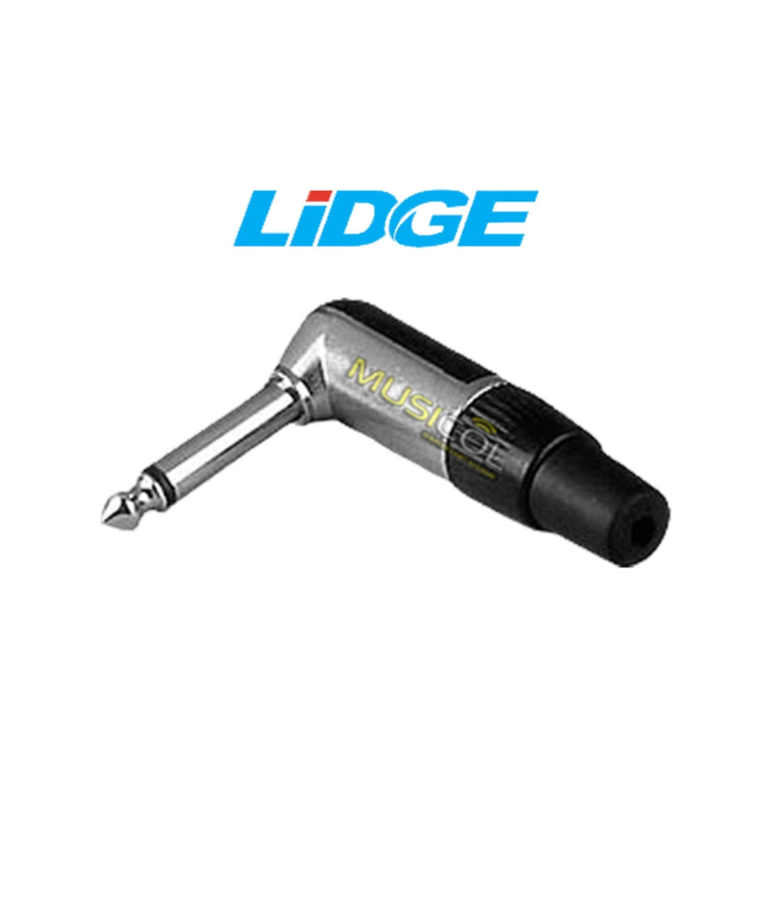 מחבר 90 מעלות איכותי PL 6.3MM מונו לכבל LIDGE YM178