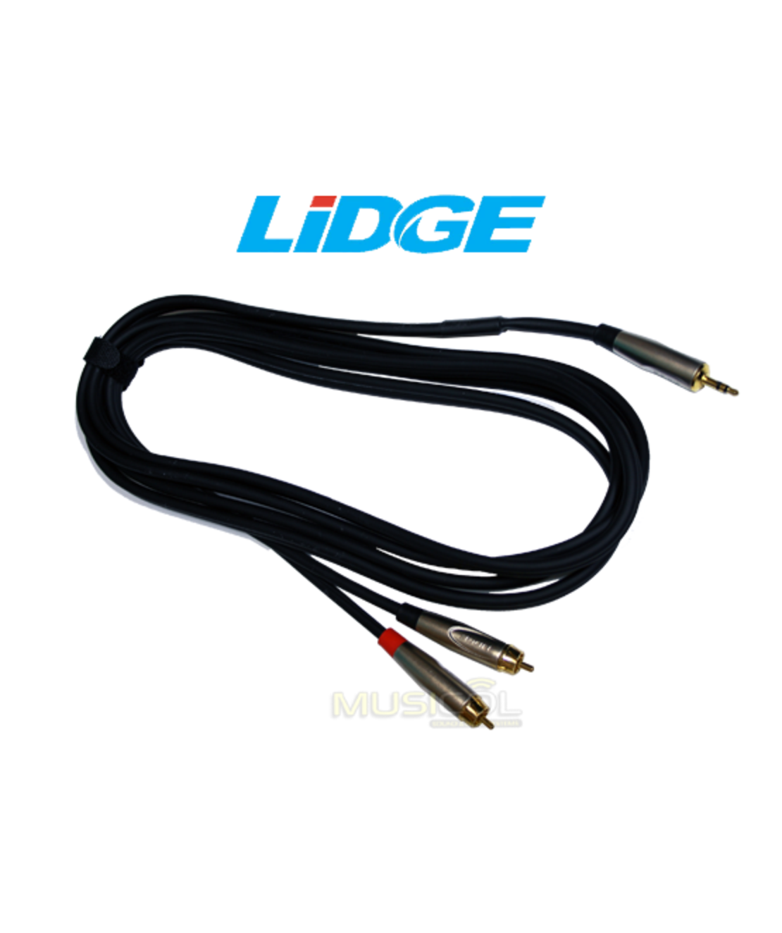 כבל סטריאו RCA*2 - PL3.5 באורך 3 מ' LIDGE YM-387A-3M