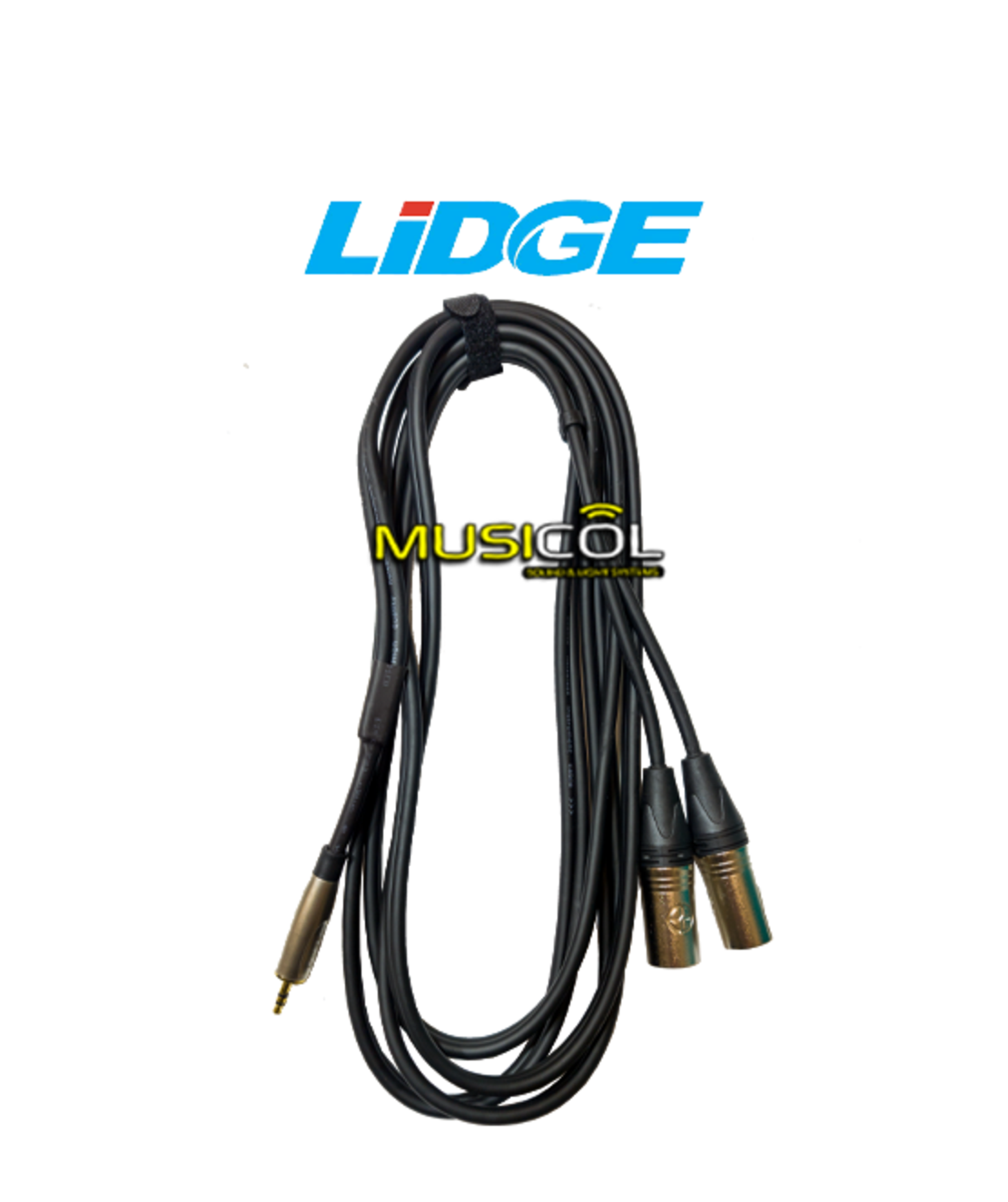 כבל סטריאו XLR*2 - PL3.5 באורך 3 מ' LIDGE YM-387D-3M