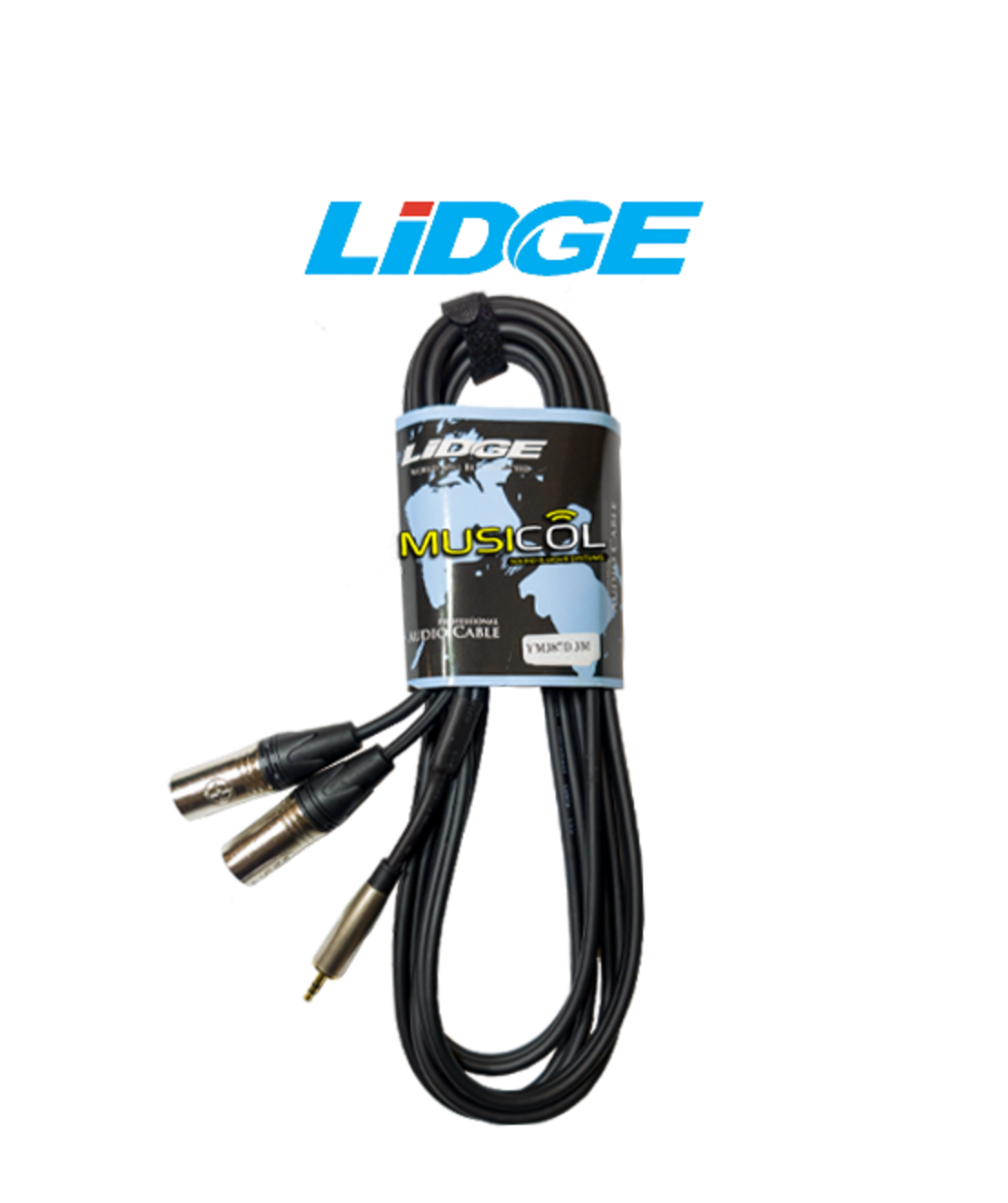 כבל סטריאו XLR*2 - PL3.5 באורך 3 מ' LIDGE YM-387D-3M