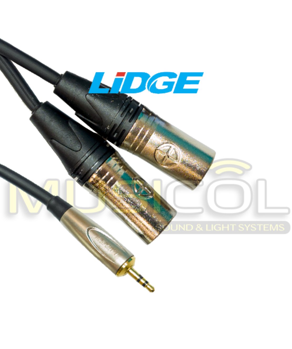 כבל סטריאו XLR*2 - PL3.5 באורך 3 מ' LIDGE YM-387D-3M