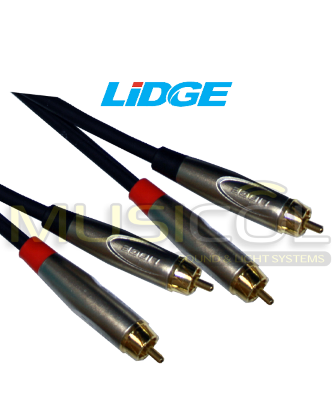כבל סטריאו כפול RCA - RCA באורך 3 מ' LIDGE YM-398B-3M