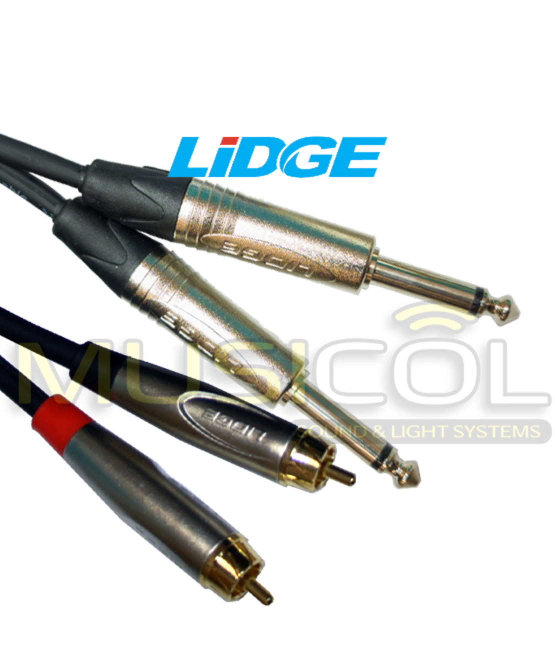 כבל סטריאו כפול PL - RCA באורך 3 מ' LIDGE YM-398A-3M