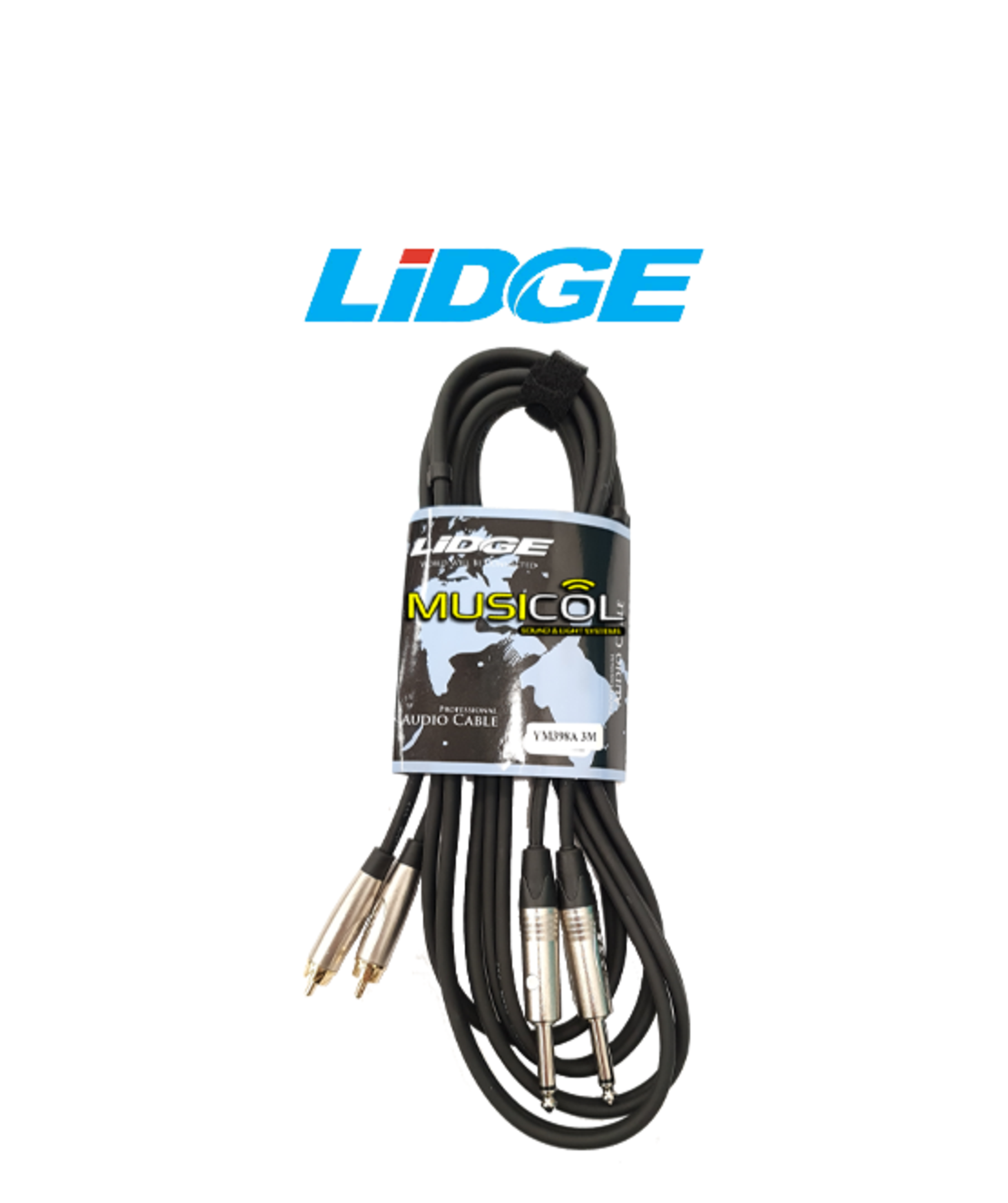 כבל סטריאו כפול PL - RCA באורך 3 מ' LIDGE YM-398A-3M