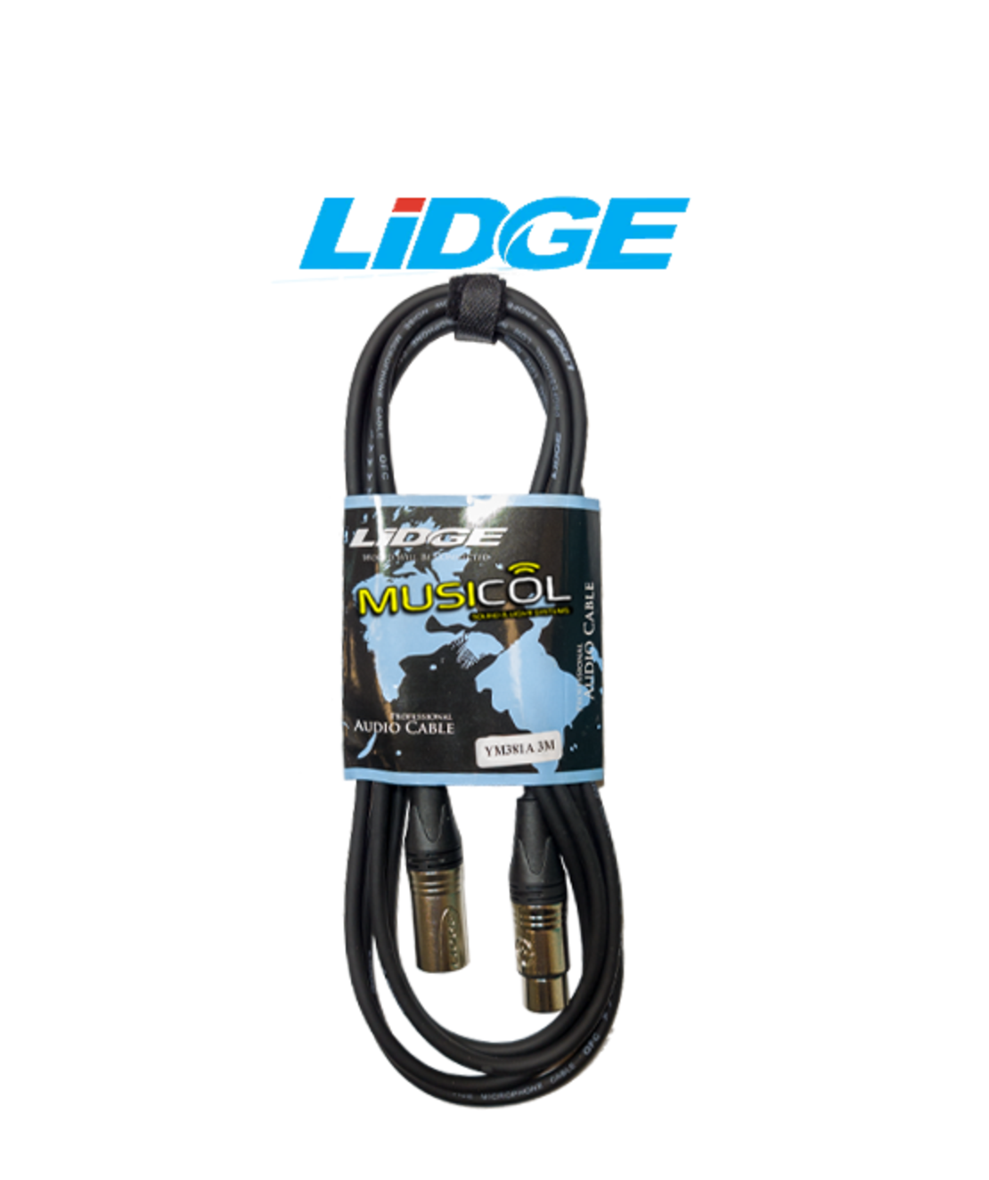 כבל מיקרופון XLR - XLR באורך 3 מ' LIDGE YM-381A-3M
