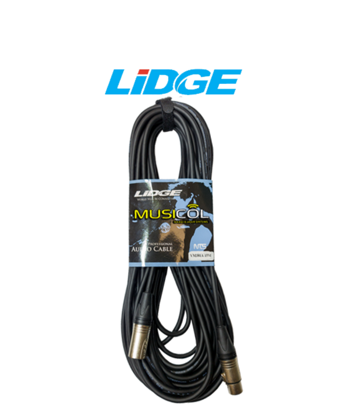 כבל מיקרופון XLR - XLR באורך 15 מ' LIDGE YM-381A-15M