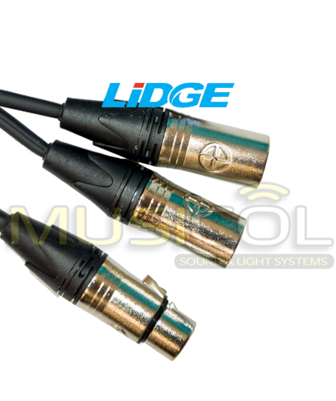 כבל פיצול XLR באורך 30 סמ' LIDGE YM-390E