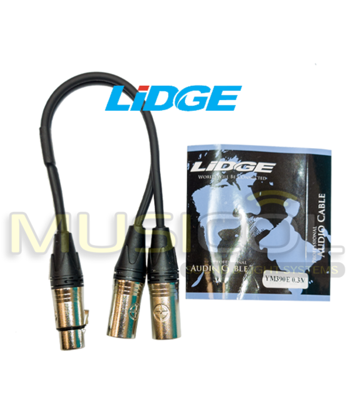 כבל פיצול XLR באורך 30 סמ' LIDGE YM-390E