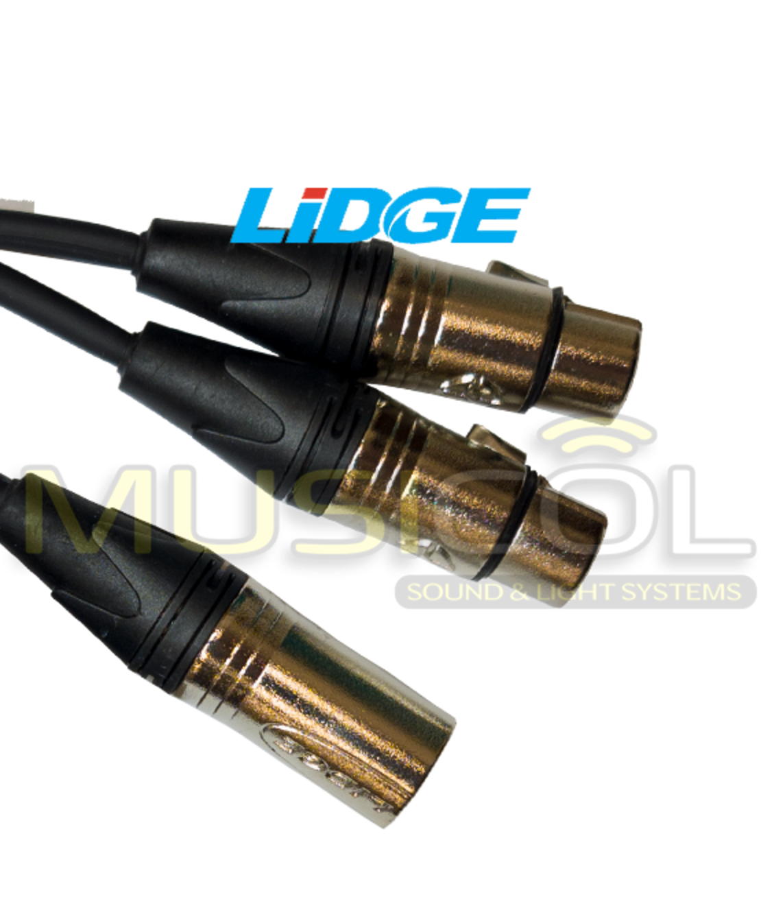 כבל פיצול XLR באורך 30 סמ' LIDGE YM-389E