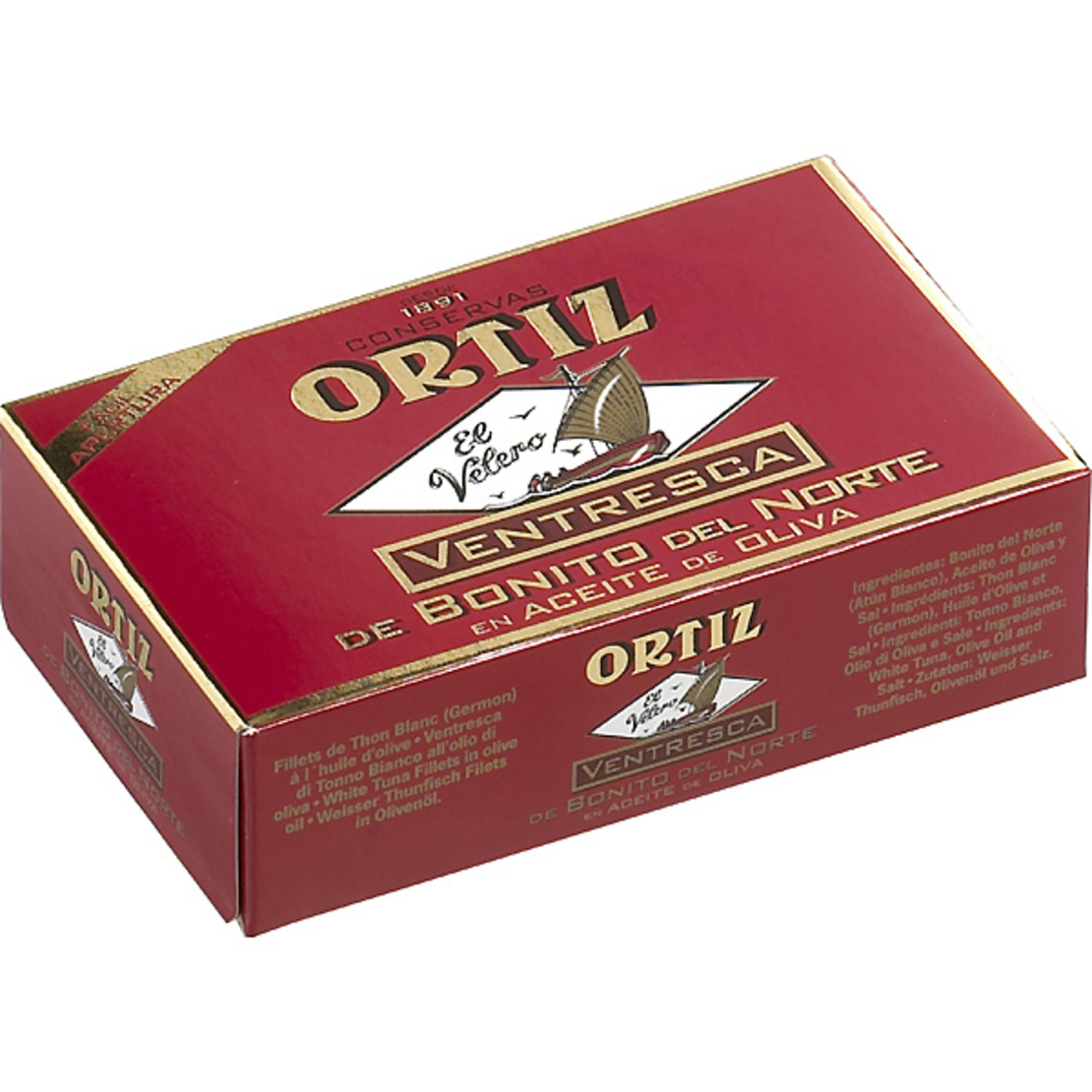 אורטיז - ונטרסקה פילה טונה לבנה בשמן זית 110 גרם
