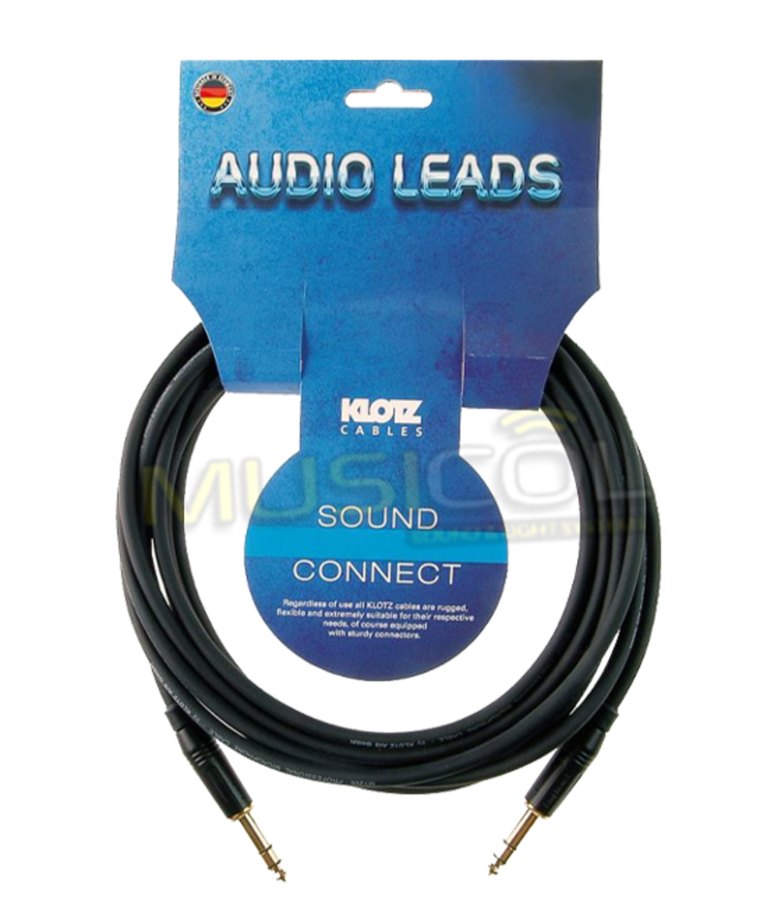 כבל סטריאו מקצועי PL - PL באורך 3 מטר KLOTZ B3PP1-0300