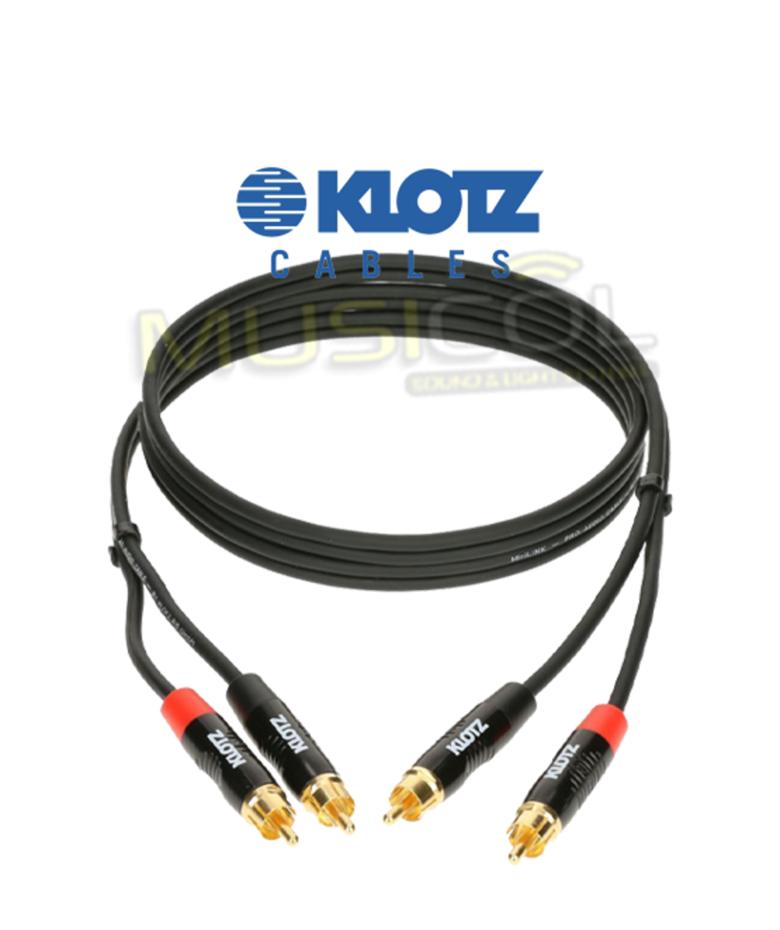 כבל סטריאו RCA-RCA באורך 3 מטר KLOTZ KT-CC300