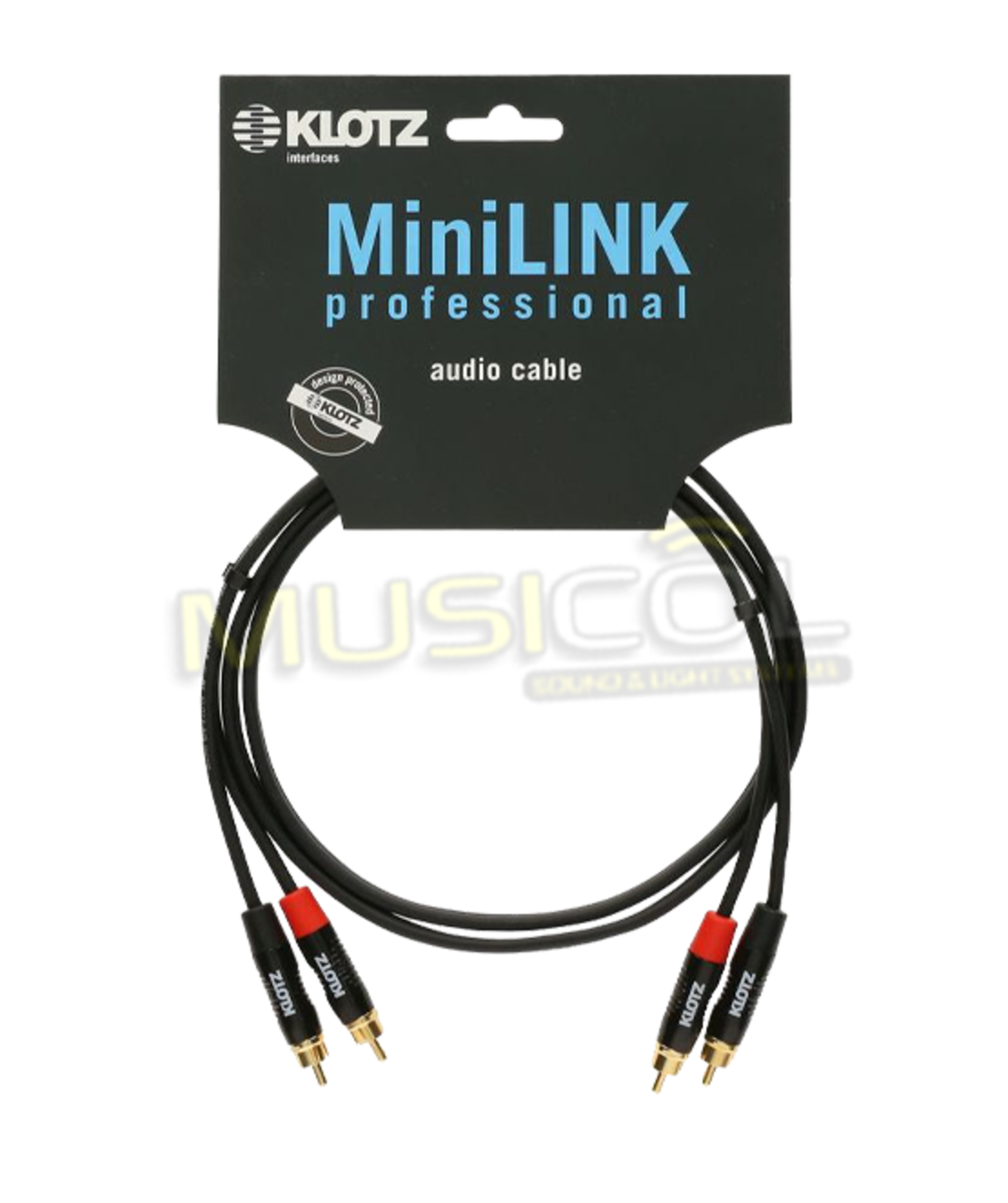 כבל סטריאו RCA-RCA באורך 3 מטר KLOTZ KT-CC300