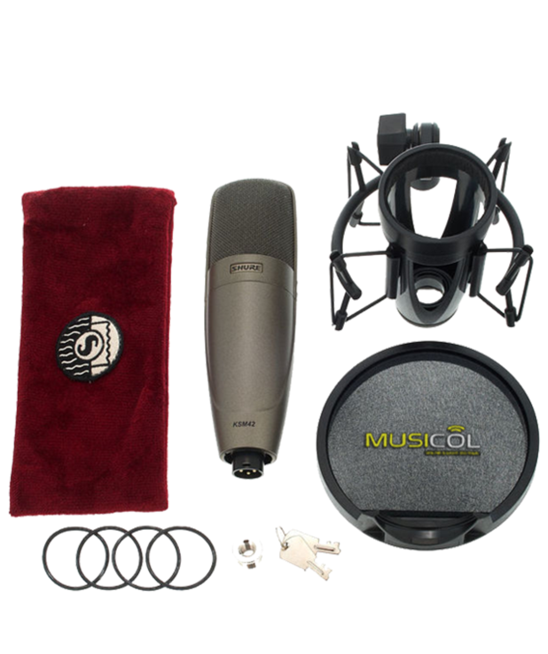 מיקרופון קונדנסר מקצועי לשירה SHURE KSM42/SG