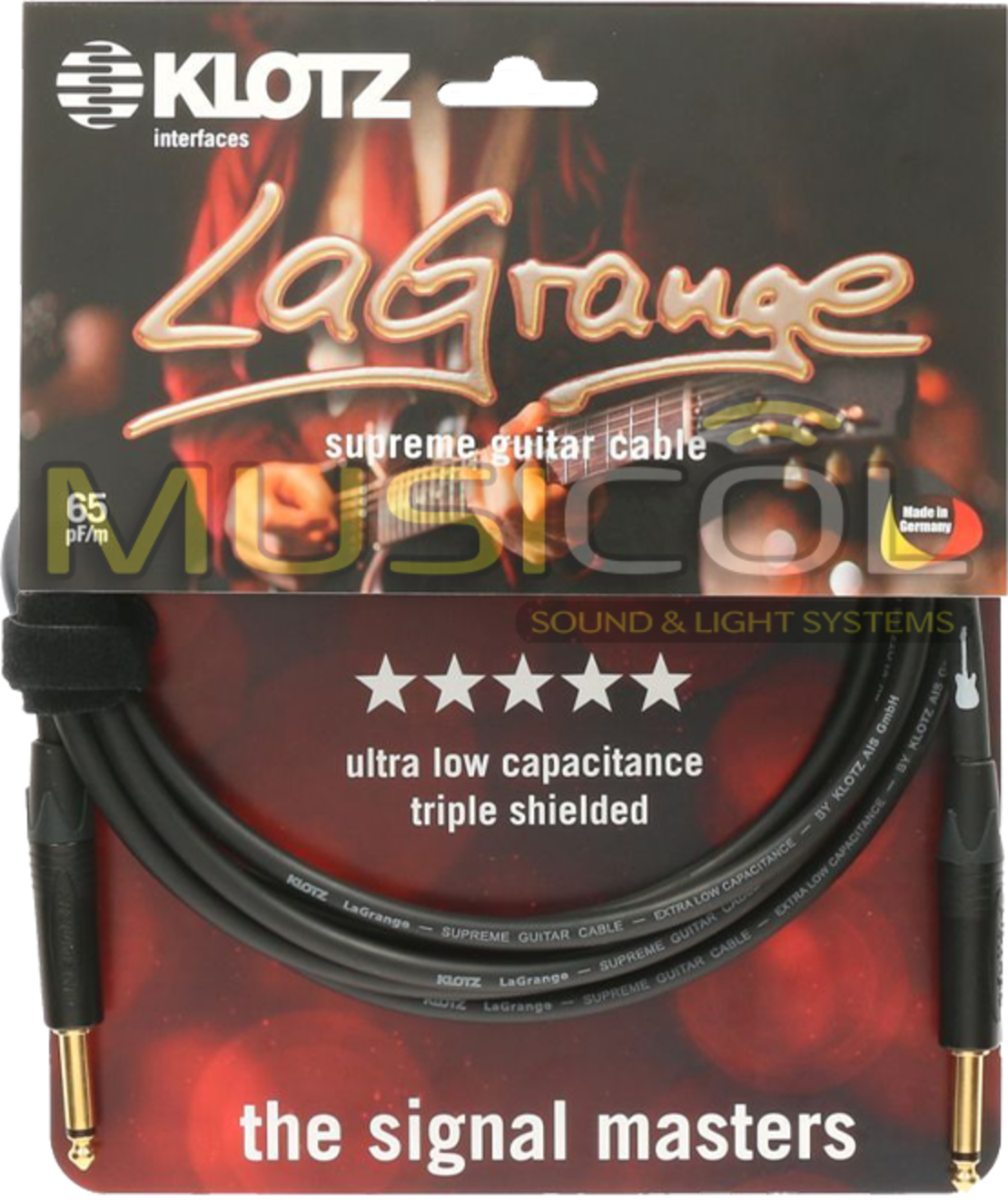 כבל גיטרה יוקרתי 4.5 מטר KLOTZ LaGrange LAGPP0450