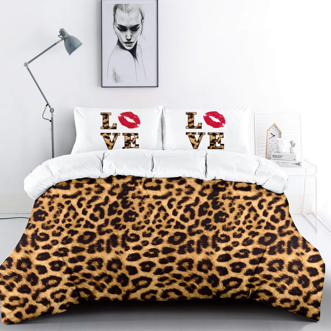 מצעי דגם LOVE מנומר 160/200