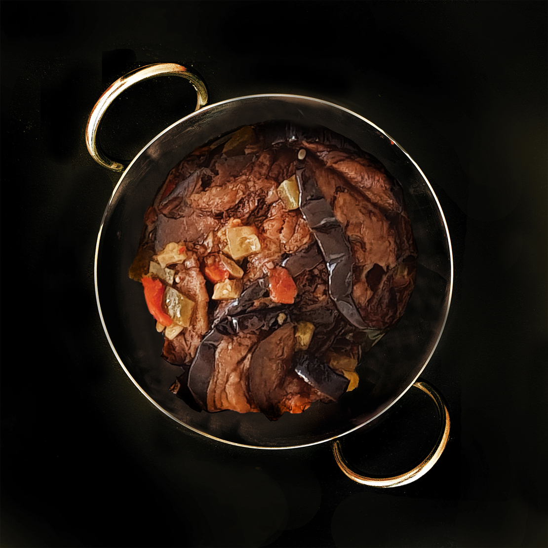 פרוסות חציל מטוגנות בשמן זית בתחמיץ וינגרייט