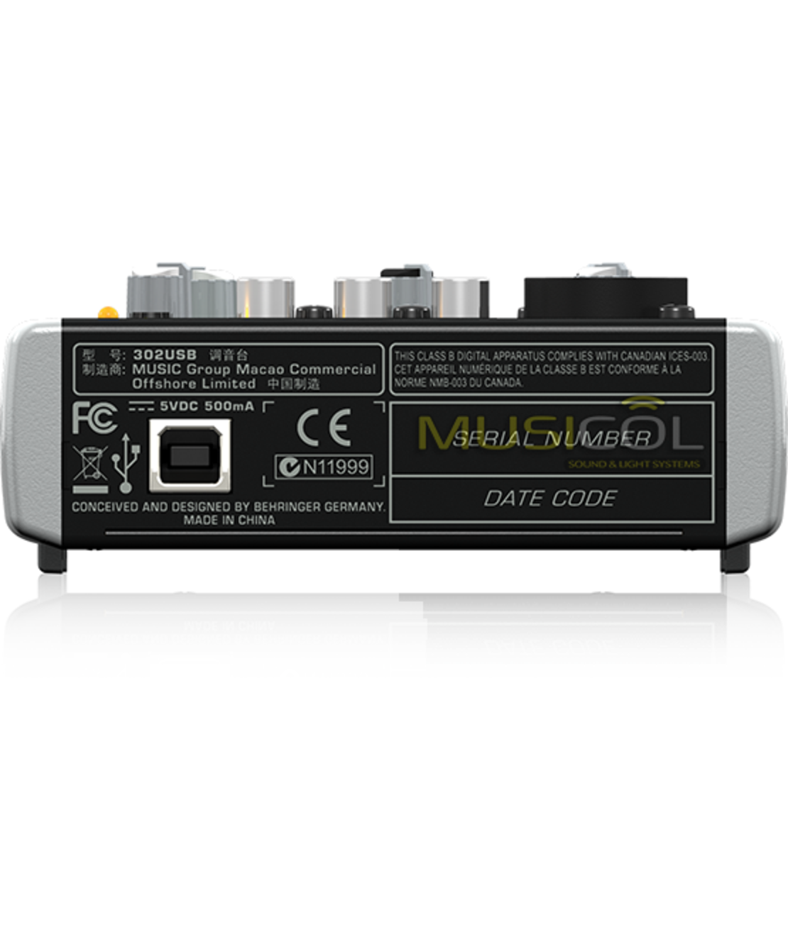 מיקסר מיני עם כרטיס קול BEHRINGER XENYX 302USB