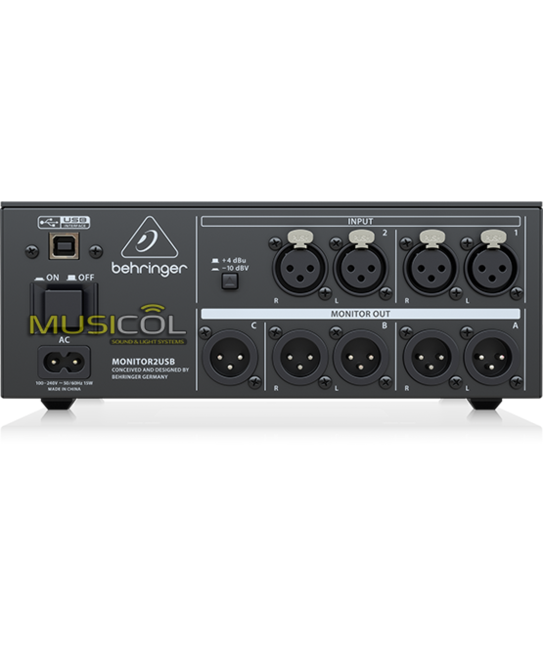 בקר לניטור מוניטורים ואוזניות BEHRINGER MONITOR2USB