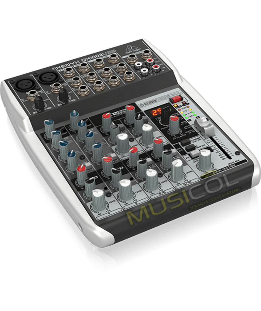 מיקסר 10 כניסות, אפקט, וכרטיס קול QX1002USB 