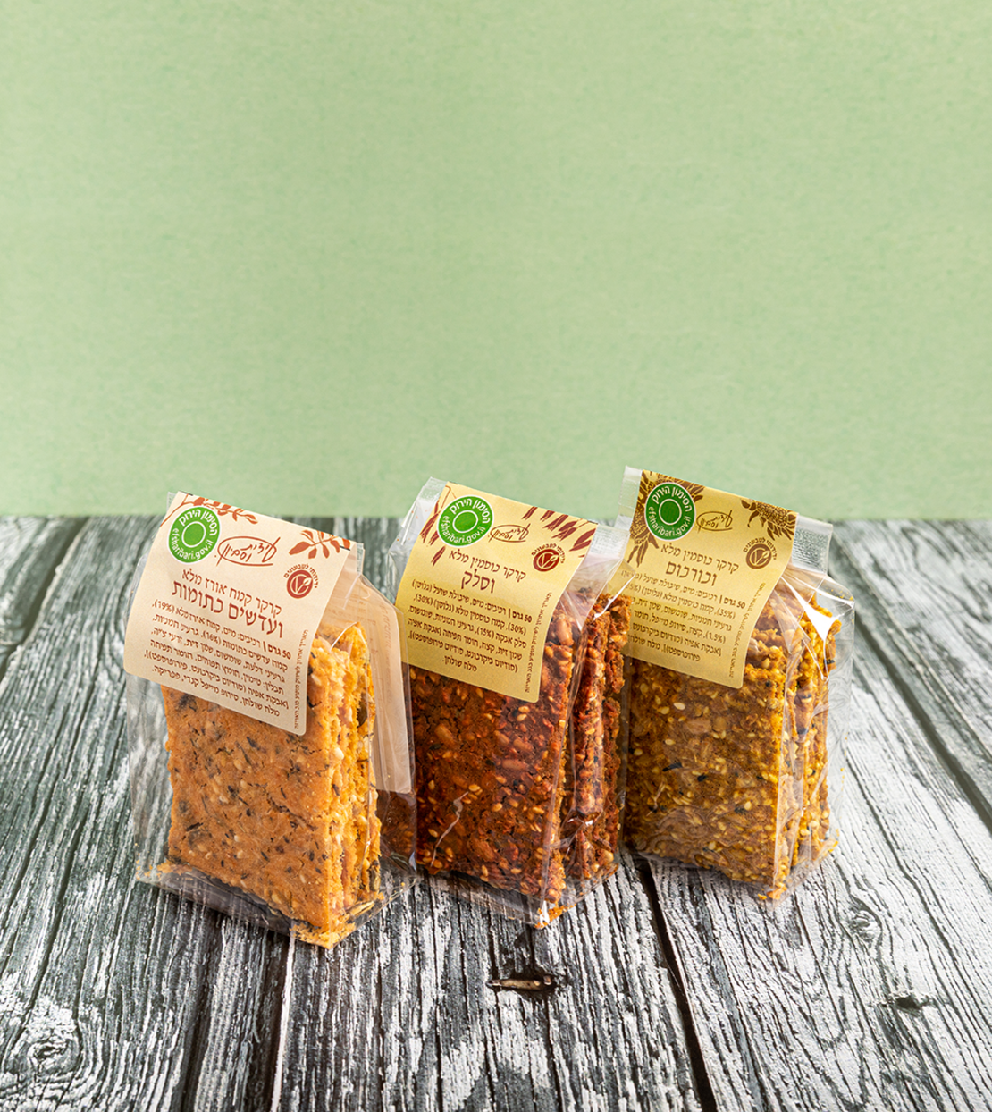 שלישיית קרקרים כוסמין