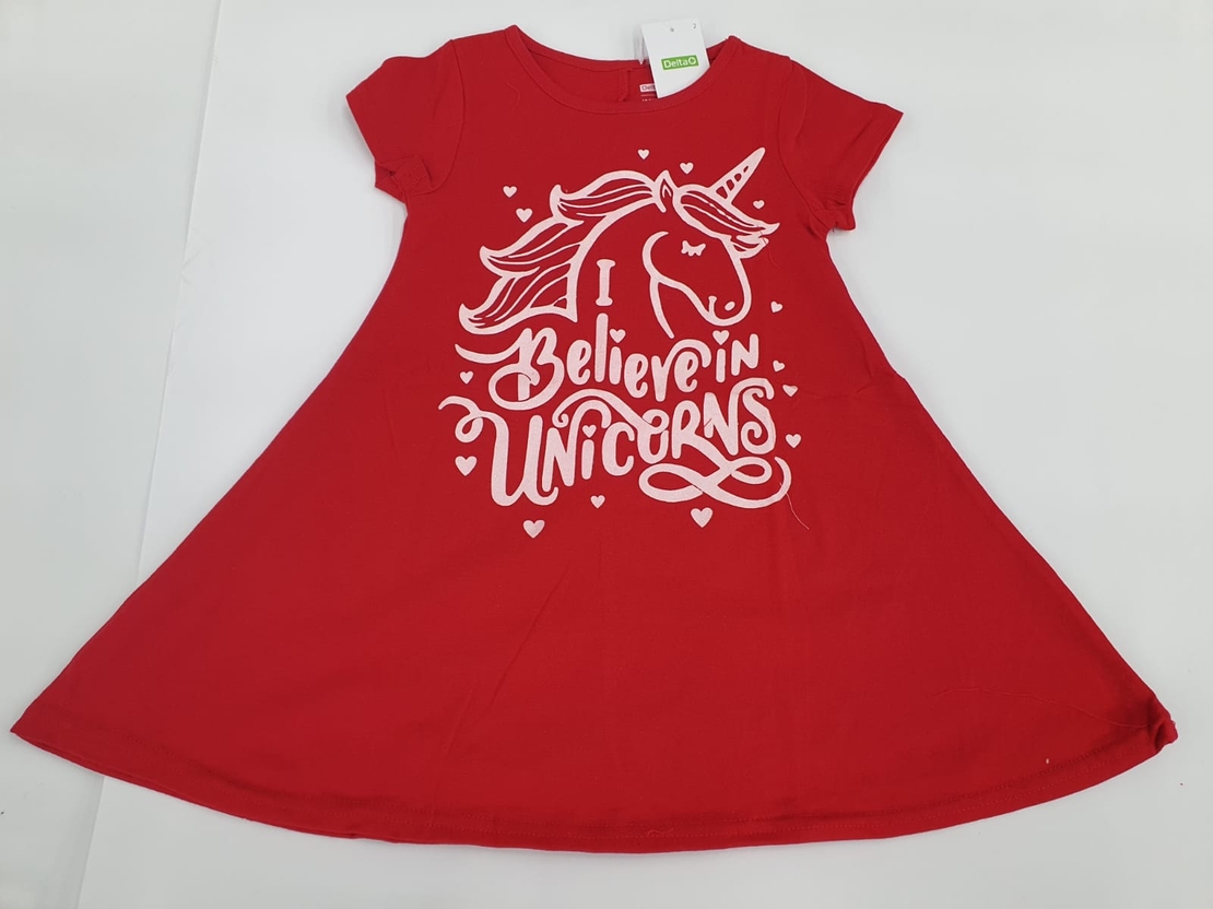 שמלה בנות דלתא 2-10 (שחור,אדום) 