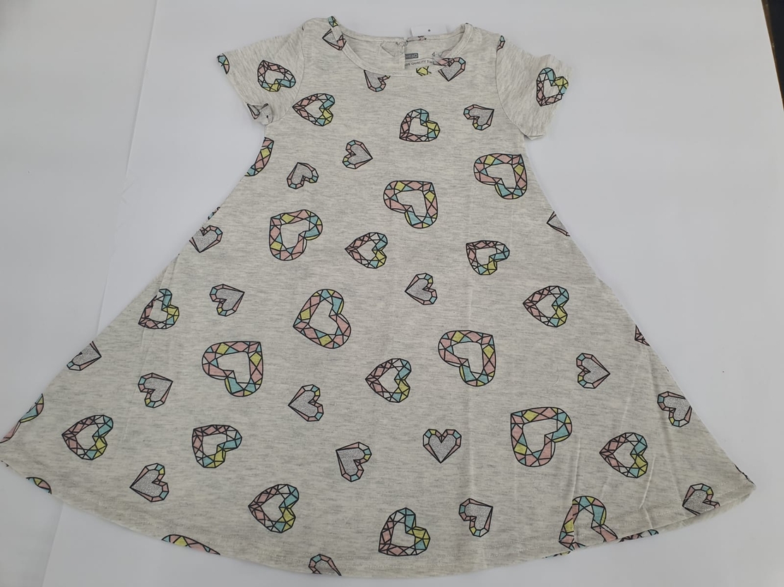 שמלה בנות דלתא 2-10 (ורוד,אפור) 