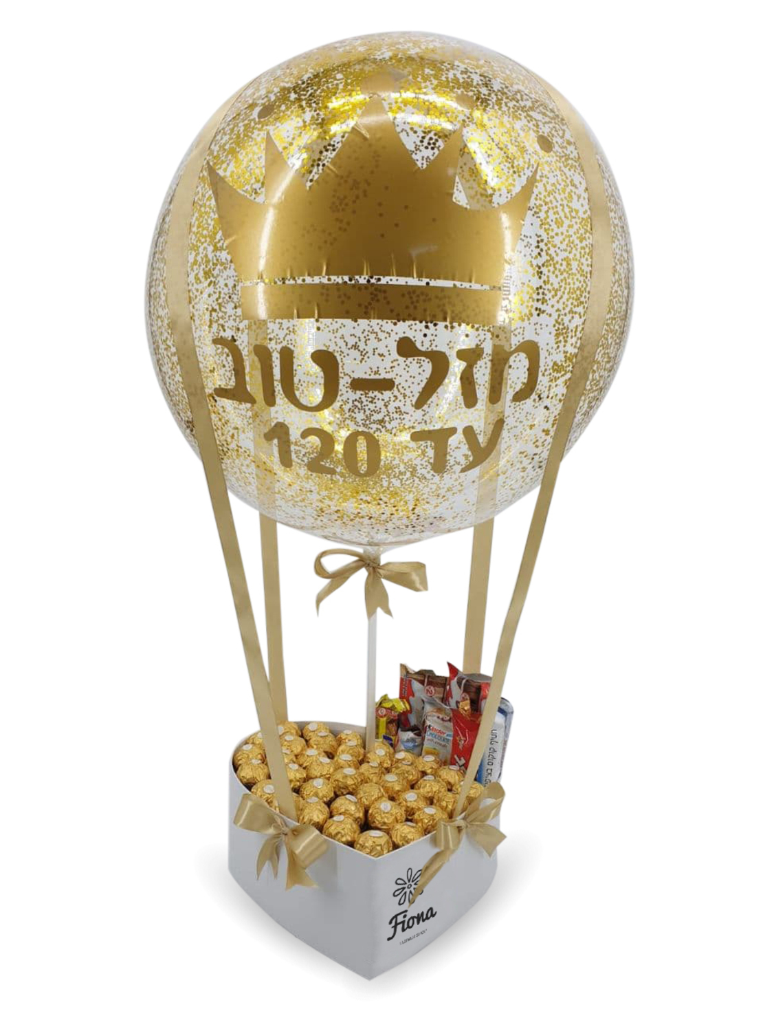 מארז פרחי משי עם בלון טולוז