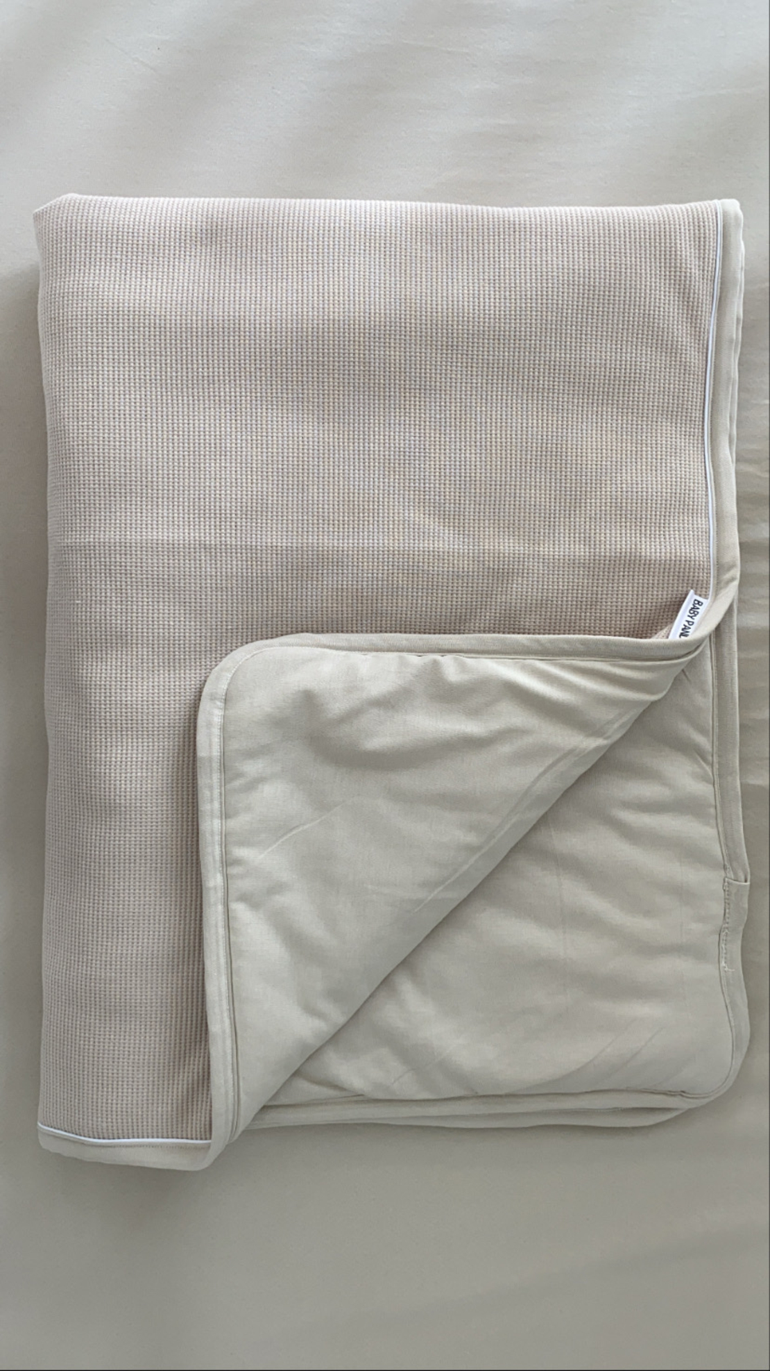 שמיכת קיץ למיטת תינוק | ג'רסי וופל נס קפה