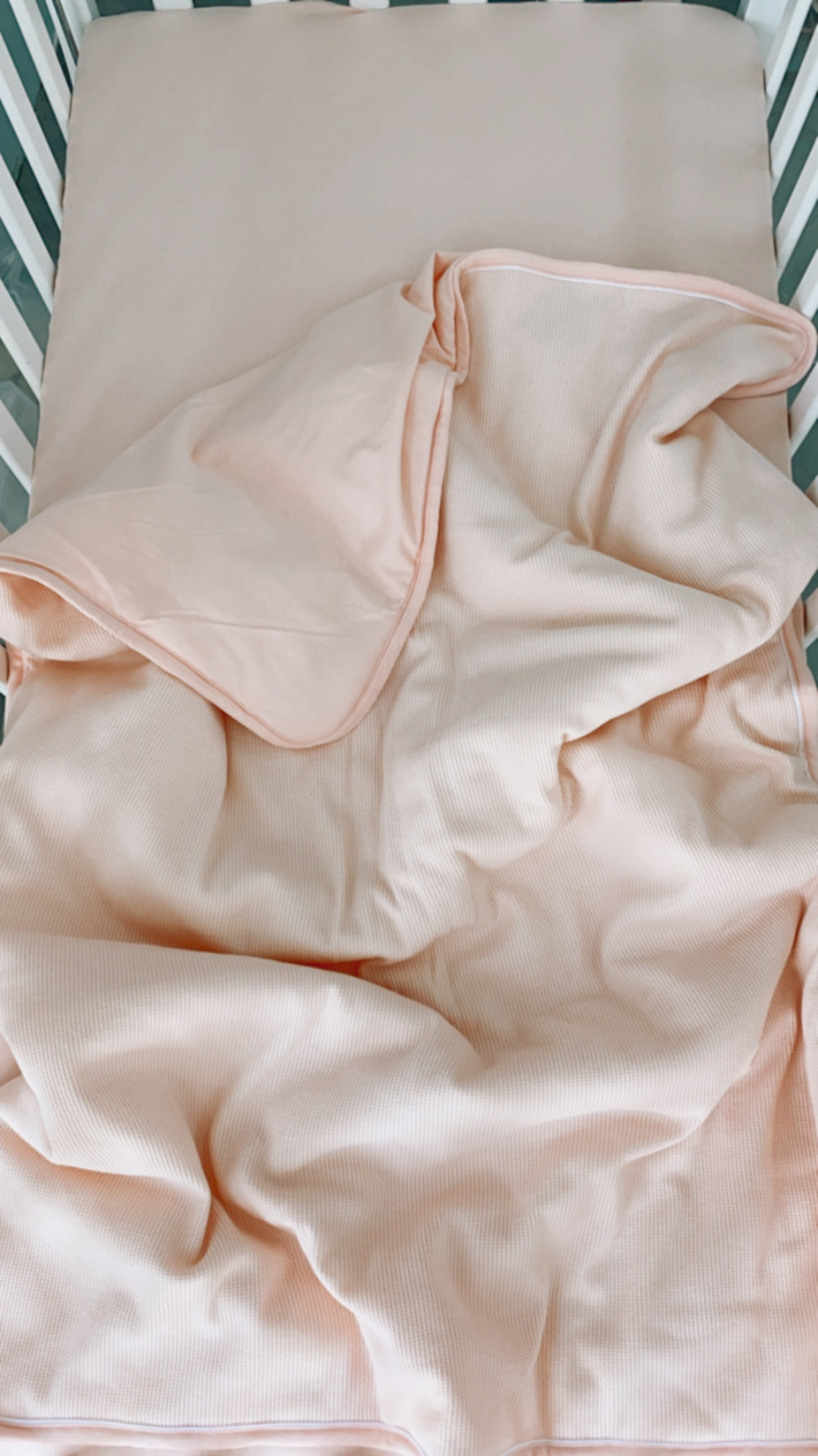 שמיכת קיץ למיטת תינוק | ג'רסי וופל ורוד בייבי