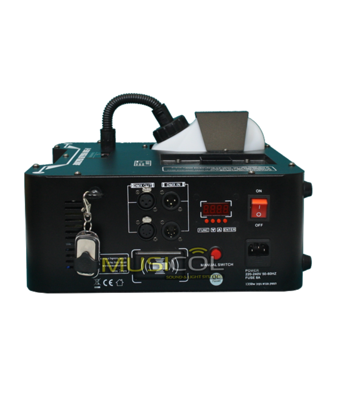 תותח עשן 1500W עם לדים D1500LED