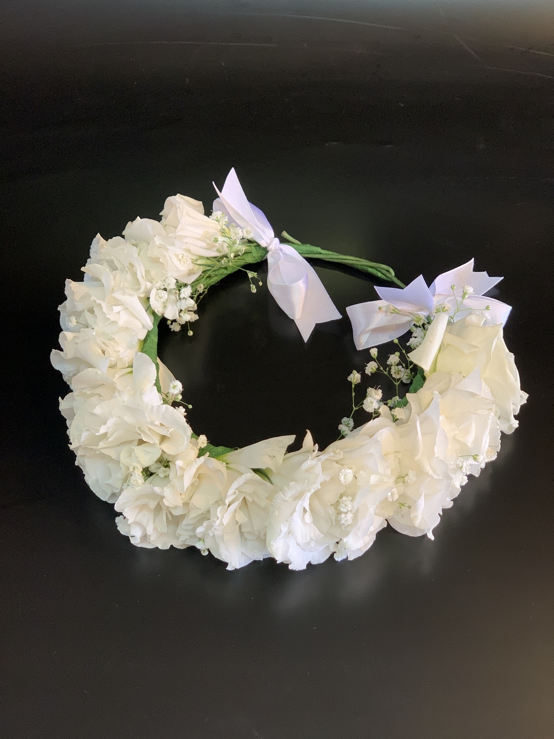 זר לראש - ליזיאנטוס - לבן