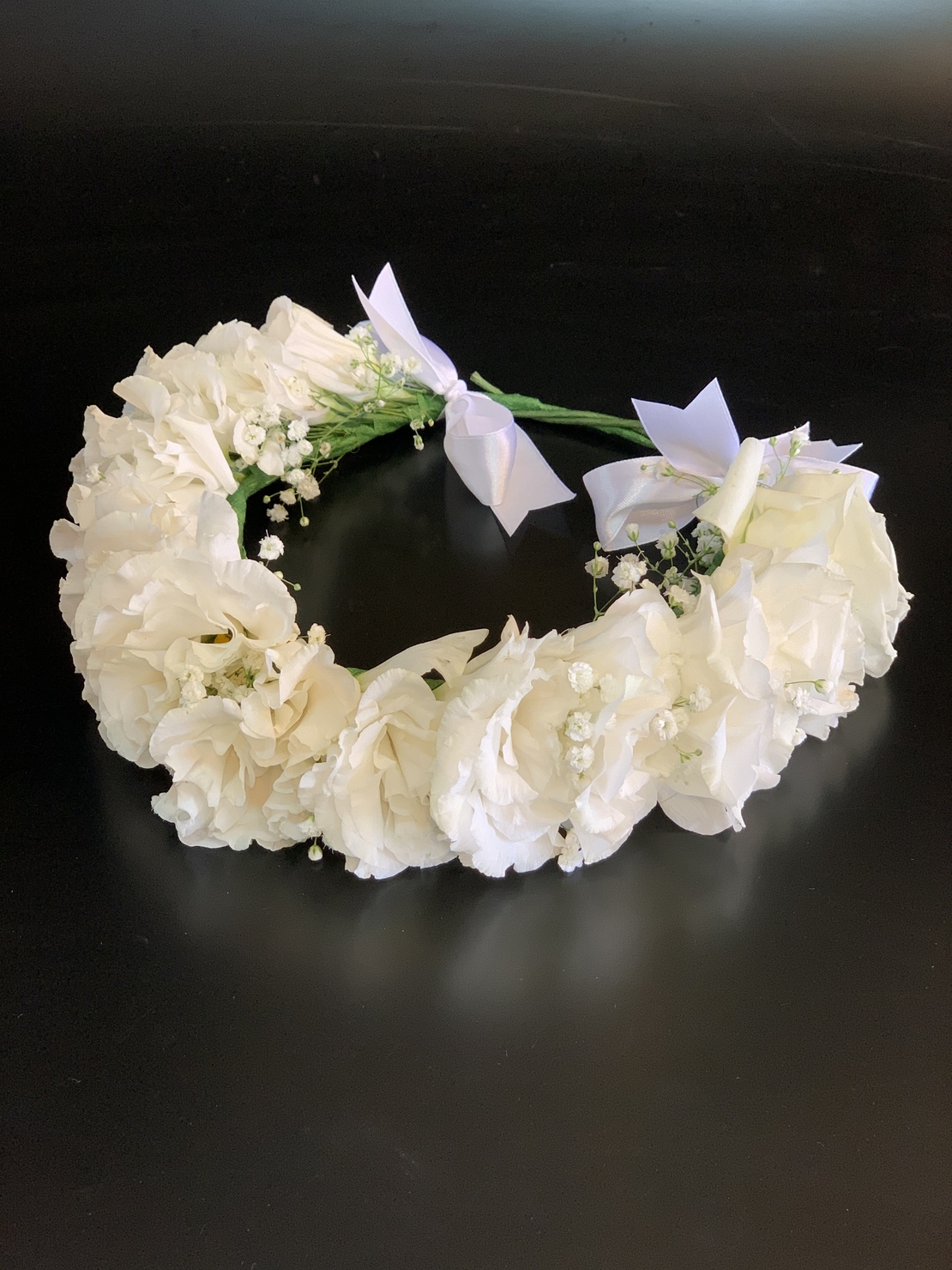 זר לראש - ליזיאנטוס - לבן