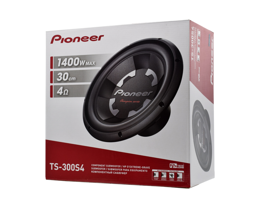 סאב וופר לרכב Pioneer TS-300S4 12