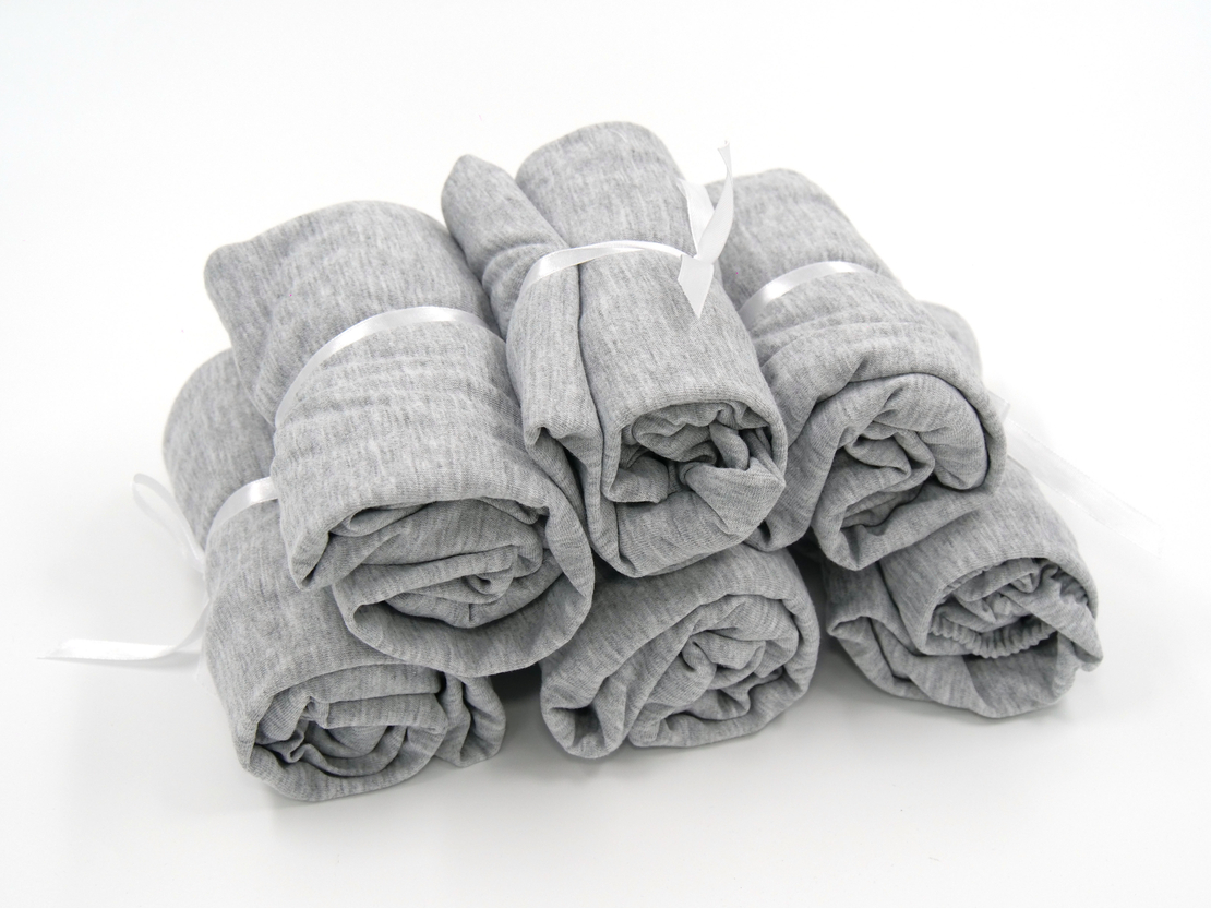 סדין לעריסה | אפור מלאנז