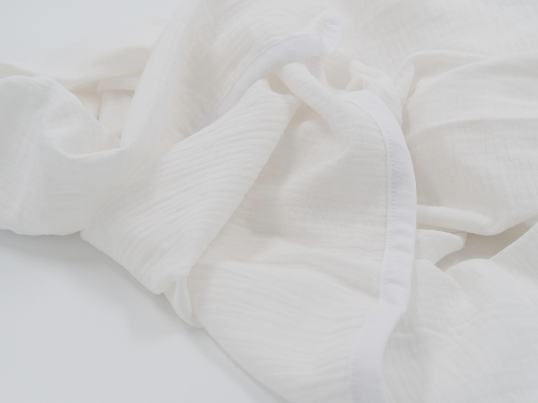 שמיכת טטרה אורגנית ענקית | לבן שלג